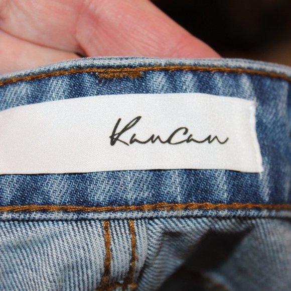 Kancan High Rise Distressed Destroyed jean shorts - Picture 2 of 8